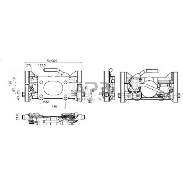 Priekabos sukabinimo adapteris 330 mm Scharmüller H160, 05733042A11 3