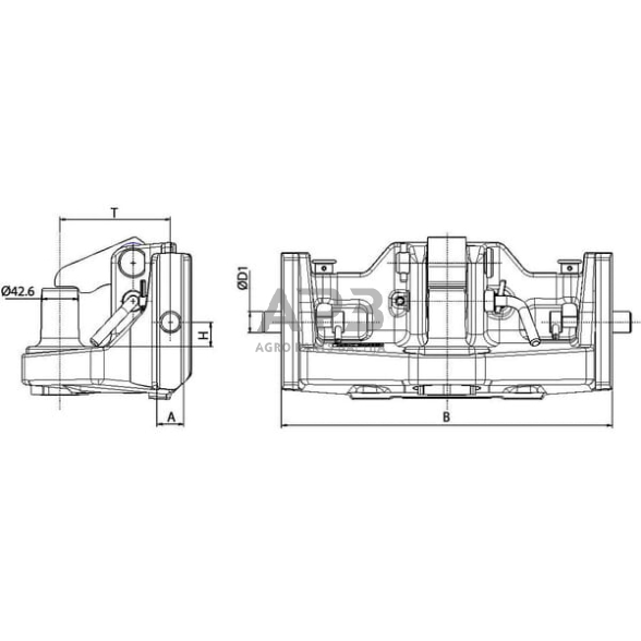 Priekabos sukabinimo komplektas 390mm Sauermann C90330822 1