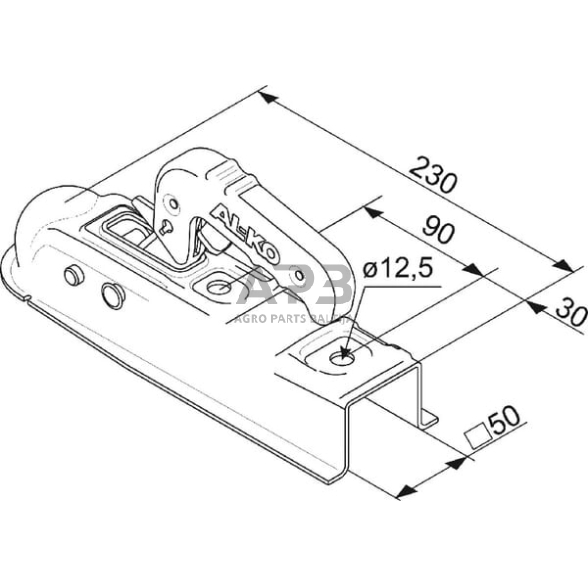 Priekabos sukabinimo spyna AL-KO AK7 1224334 1