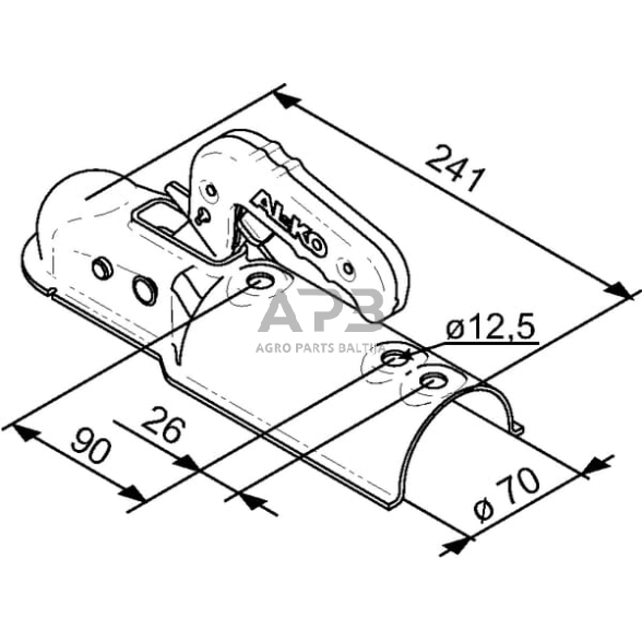 Priekabos sukabinimo spyna AL-KO AK7/C RD 70 PLUS, 1367025 1