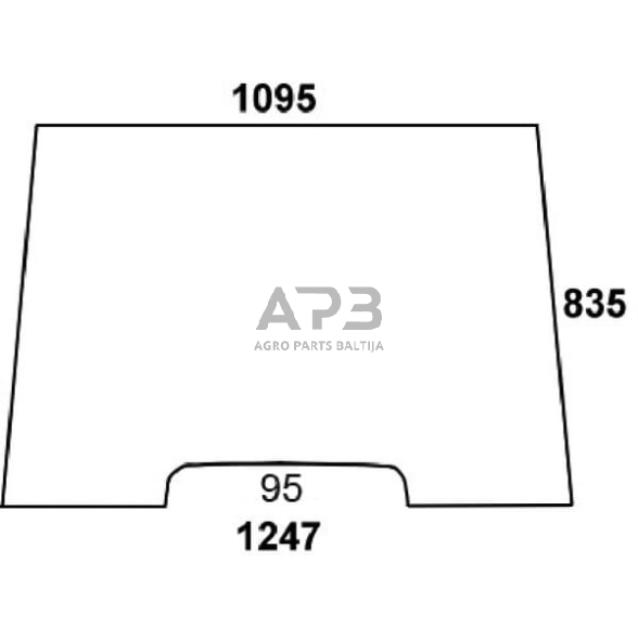 Priekinis kabinos stiklas 3900625M1N