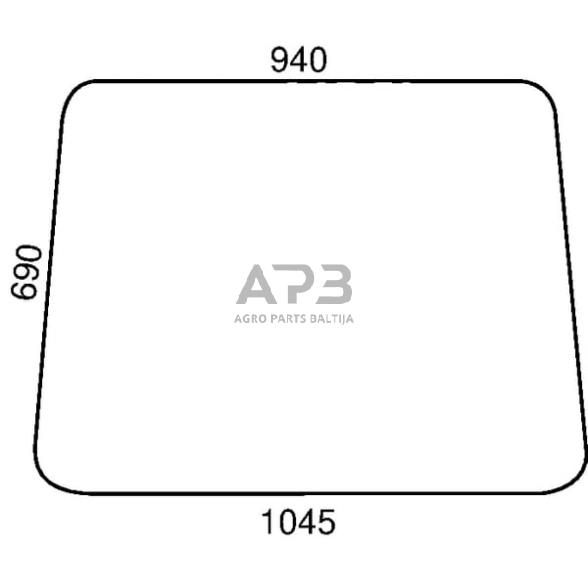 Priekinis kabinos stiklas Agco 1670361M1