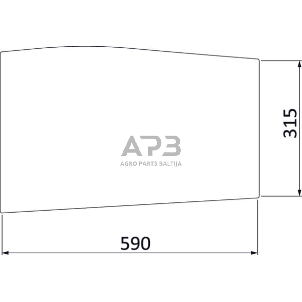 Priekinis kabinos stiklas apatinis 3902150M1N