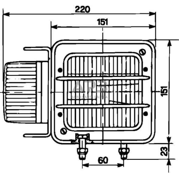 Priekinis žibintas dešinys Halogenas Cobo 05620000 220x151mm 2