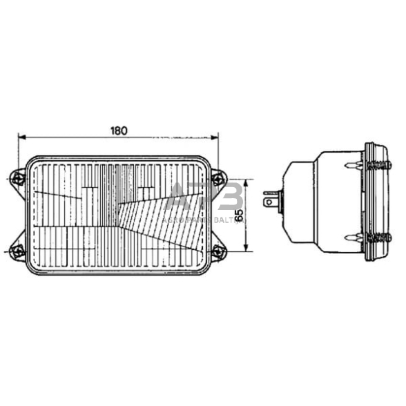 Priekinis žibintas montuojamas Halogenas 167x74x106.7mm, Cobo 05324000 1