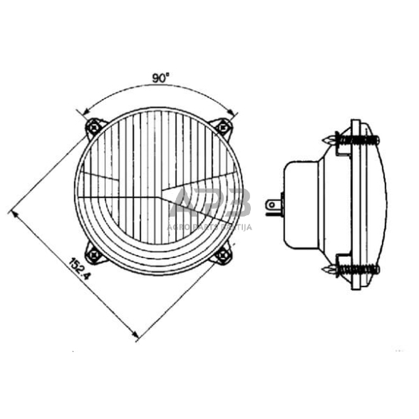 Priekinis žibintas montuojamas Halogenas Ø142.5mm, Cobo 05428000 1