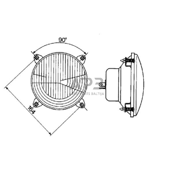 Priekinis žibintas montuojamas Halogenas Ø142.5mm, Cobo 05567000 1