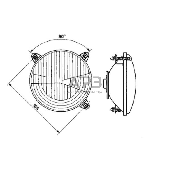 Priekinis žibintas Ø142.5mm, Cobo 05272000 1