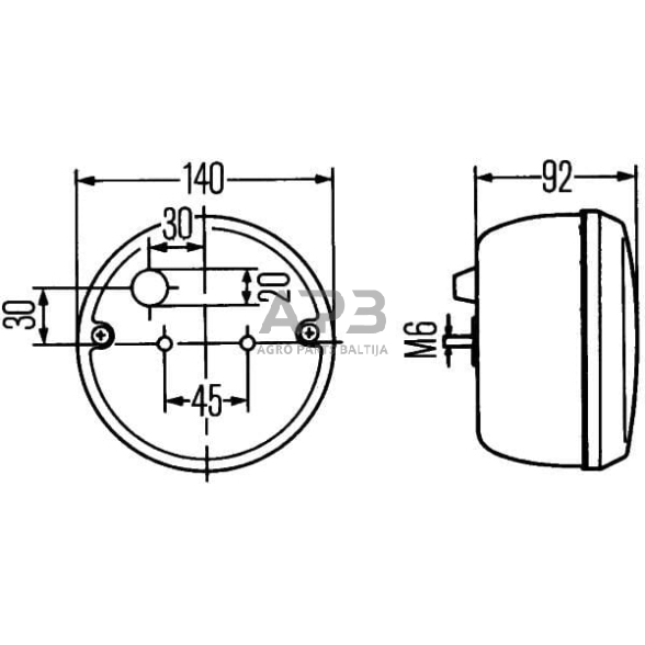 Priešrūkinis žibintas 12/24V, Ø140mm, Hella 2NE001423011 6