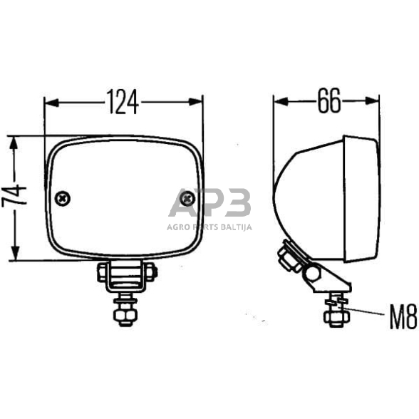 Priešrūkinis žibintas 12V, 124x69x74mm, Hella 2NE002985001 6