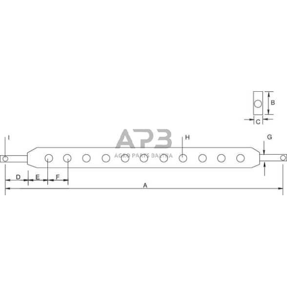 Prikabinimo skersinis 1085,00 mm Z636085KR 1