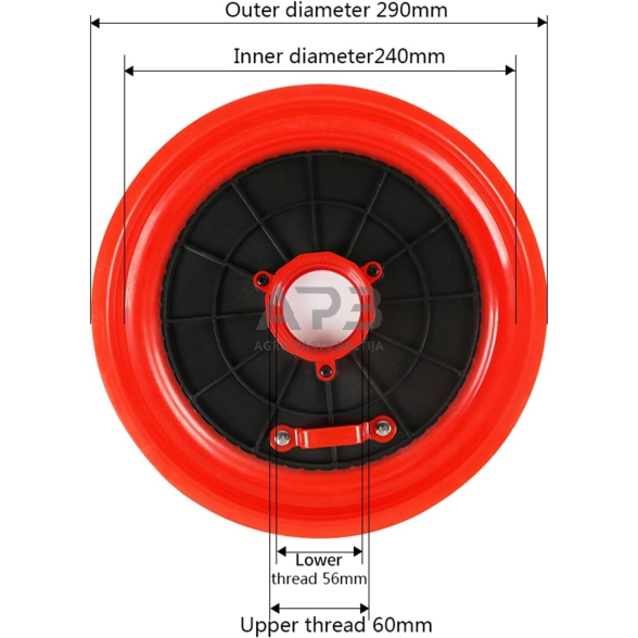 Prispaudimo plokštė tepalo preso užpildymui 290mm (56/60mm) 1