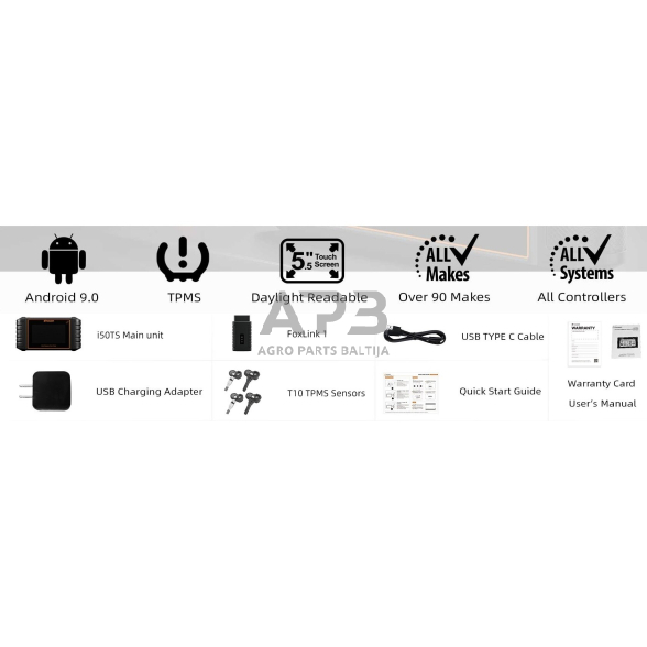 Profesionali diagnostikos įranga automobiliui+TPMS, (LCD) 4