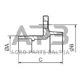 Rato ašies stebulė 10xM22x1,5 ADR 61L1TD002 2