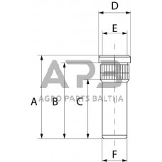 Rato varžtas M22x1,5 80/54 Monroc 335101600