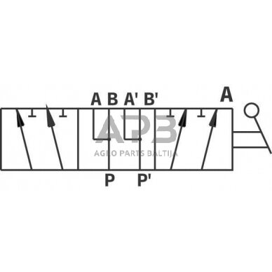 Rankinis eigos vožtuvas 6 prievadų T-Jungtis 3/8", DH056A 1