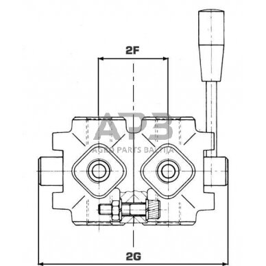 Rankinis eigos vožtuvas 8 prievadų D-Jungtis 3/8", DH058A 3