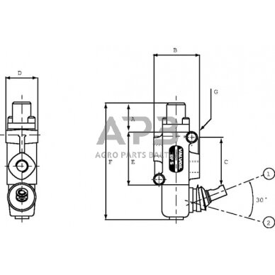 Rankinis eigos vožtuvas DF 05/2A 12L 3/8 BSP, DF052010 2