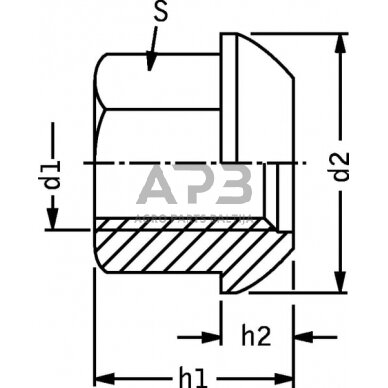 Rato veržlė DIN74361 M12x1.50 74361A1215 1