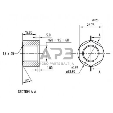 Rato veržlė M20x1.5 X435511130000N 1