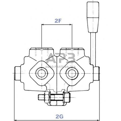 Rankinis eigos vožtuvas 6 prievadų T-Jungtis 1/2", DH106A 2