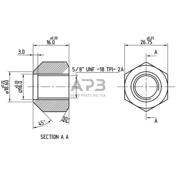 Rato veržlė Case IH 3047575R3N 1