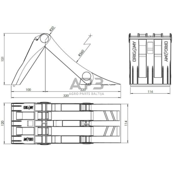 Ratų trinkelė, lankstoma Lokhen Origamy® 36, 600520300 3