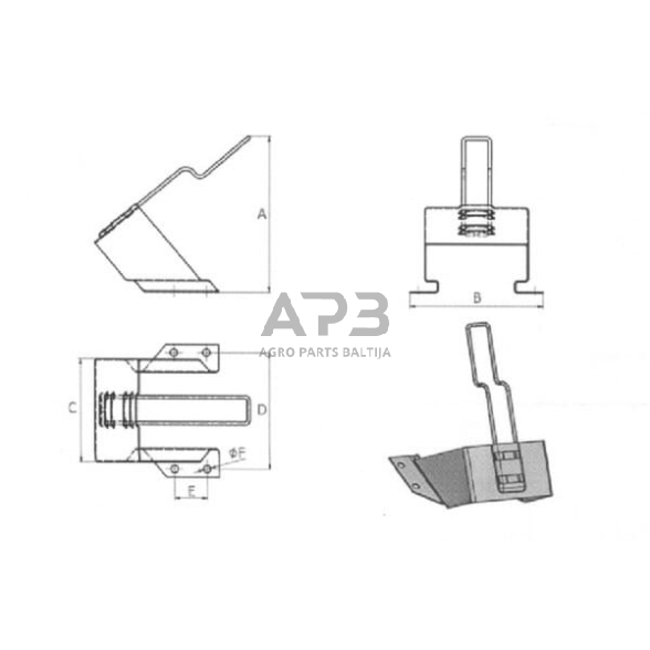 Ratų trinkelės laikiklis Schneider G 46, 110446215 3