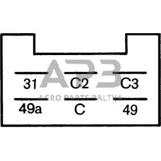 Relė Hella 12V, 6 kontaktų 4DN008768101