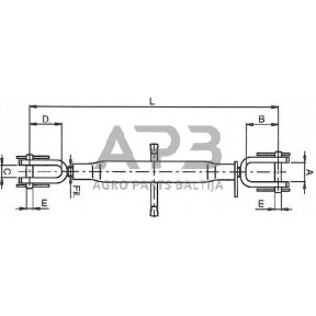 Reguliuojama apatinė traukės rankena 380,00 mm – 530,00 mm gopart Z822380GP