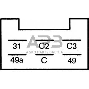 Relė Hella 12V, 6 kontaktų 4DN008768101