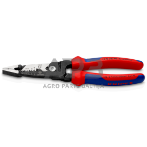 Replės elektros instaliacijos darbams daugiafunkcinės 200mm KNIPEX