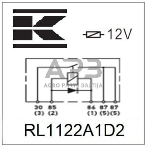 Relė 12V, 5 kontaktų RL1122A1D2 2