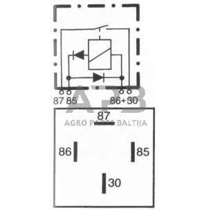 Relė Bosch 12V, 4 kontaktų 0332019103 2