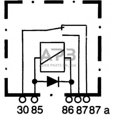 Relė Hella 12V, 5 kontaktų 4RD007794041 5