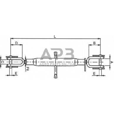 Reguliuojama apatinė traukės rankena 510,00 mm – 700,00 mm gopart Z824510GP 1