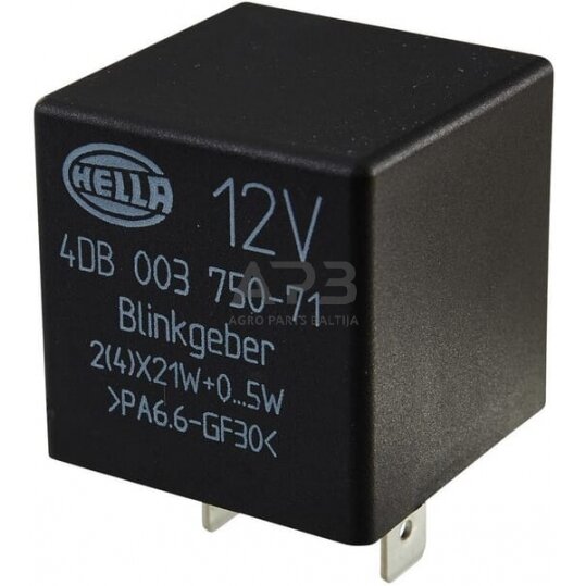 Relė Hella 12V, 3 kontaktų 4DB003750711