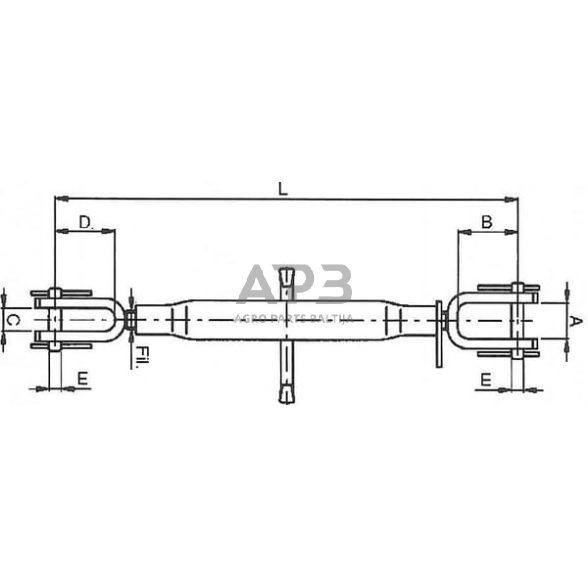 Reguliuojama apatinė traukės rankena 380,00 mm – 530,00 mm gopart Z822380GP 1