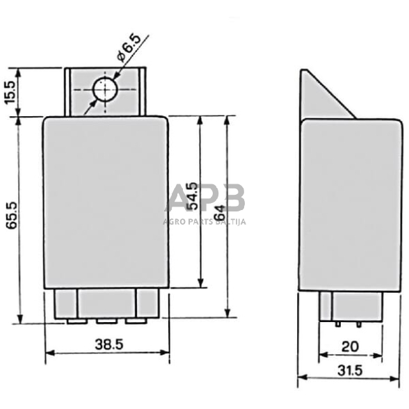 Relė Cobo 8-18V, 6 kontaktų 1900960000 2