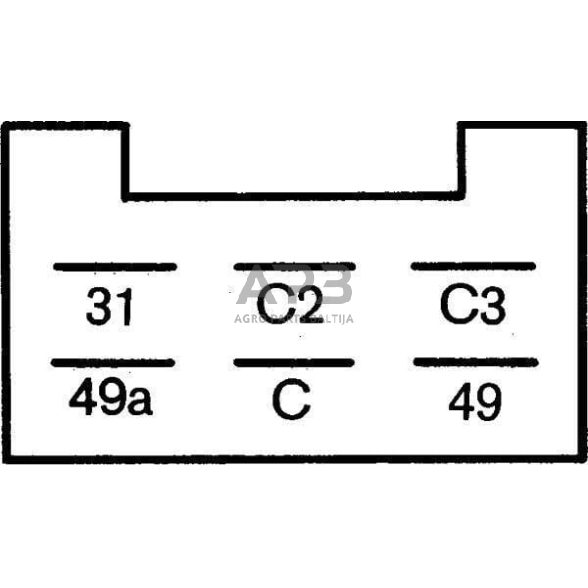 Relė Hella 12V, 6 kontaktų 4DN008768191 4