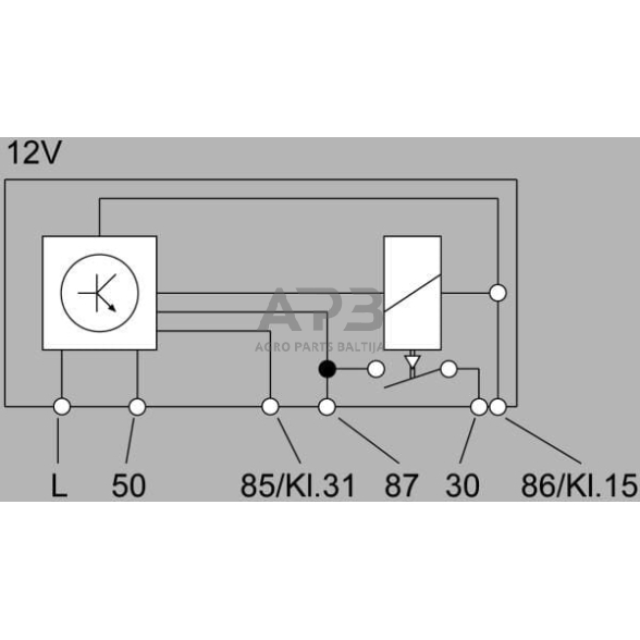 Relė Hella 12V, 6 kontaktų 4RV008188161 3