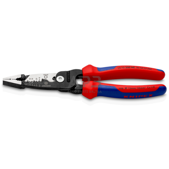 Replės elektros instaliacijos darbams daugiafunkcinės 200mm KNIPEX 1