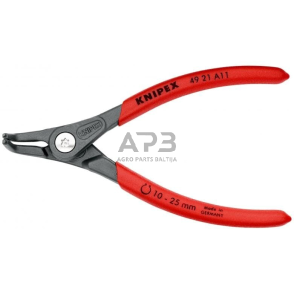 Replės išoriniams žiedams. Lenktos 130mm (Ø10-25mm) KNIPEX