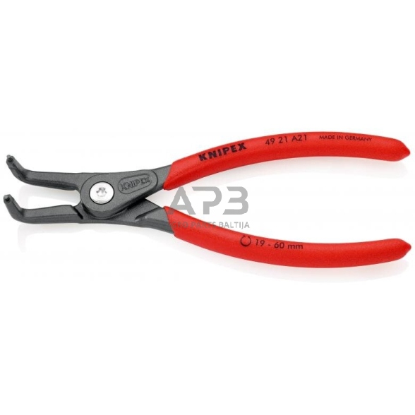 Replės išoriniams žiedams. Lenktos 165mm (Ø19-60mm) KNIPEX 1