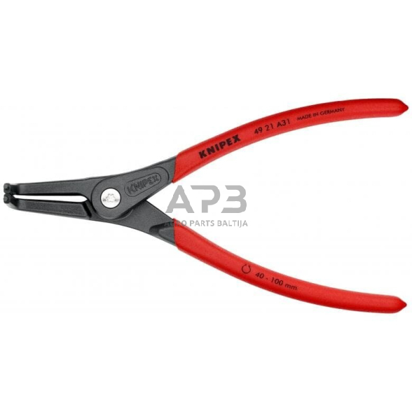 Replės išoriniams žiedams. Lenktos 210mm (Ø40-100mm) KNIPEX