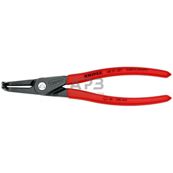 Replės vidiniams žiedams. Lenktos 210mm (Ø40-100mm) KNIPEX