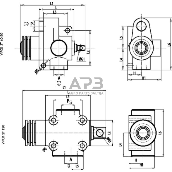 Ribinis vožtuvas V-FCR 2T G1/2", C056V0822 3