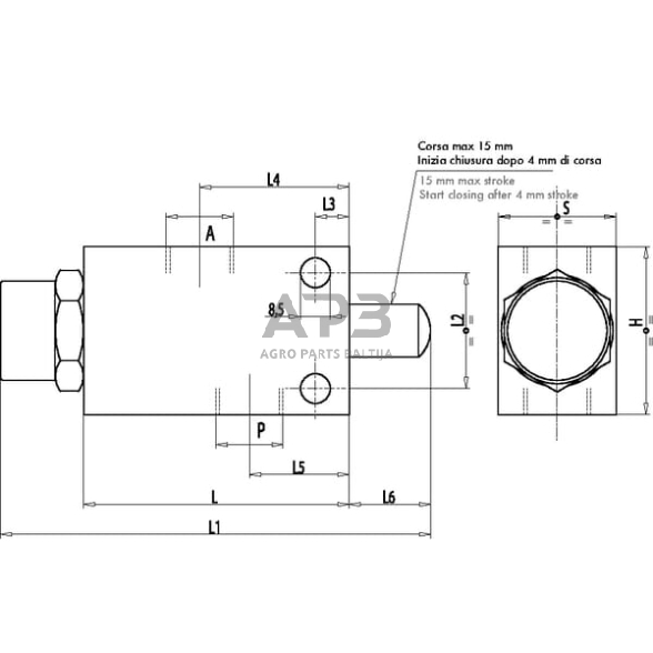 Ribinis vožtuvas VF-NA, G1/2", C056V0818 2