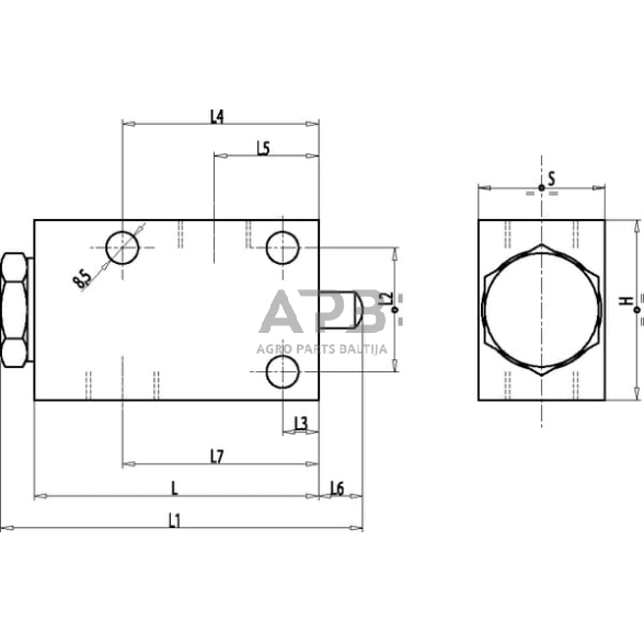 Ribinis vožtuvas VF-NC, G1/2" C056V0828 1