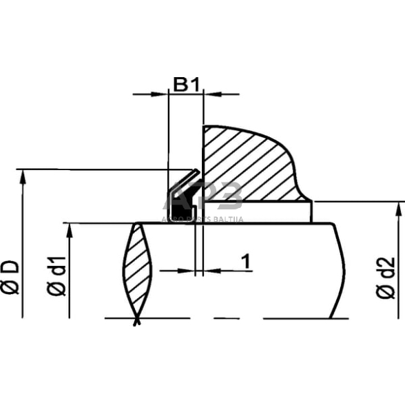 Riebokšlis (salnikas, sandariklis) Alphaseal RC 75x95x5,5 AS759555RCP001 2